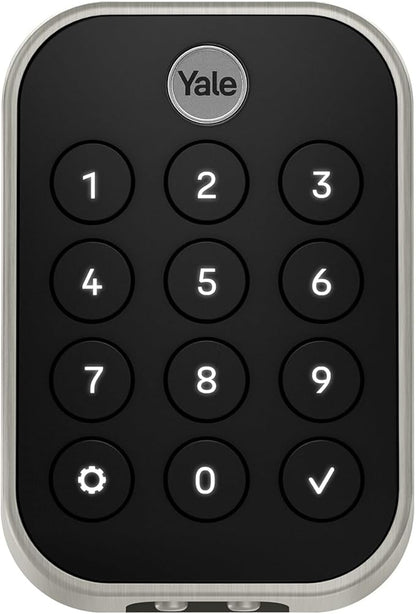 Yale Assure Lock 2 Touch Deadbolt, Satin Nickel Key-Free Fingerprint Smart Door Lock with Wi-Fi Touchscreen Keypad and Fingerprint Scanner for Keyless Entry and Remote Access, YRD430-F-WF1-619