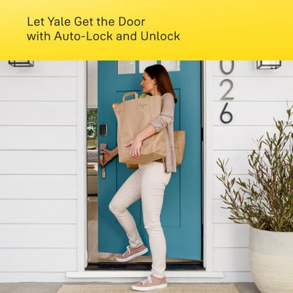 Yale Assure Lock 2 Touch Deadbolt, Black Suede Key-Free Smart Entry Door Lock with Bluetooth Connected Keypad and Fingerprint Scanner for Code Entry (No Wi-Fi), YRD430-F-BLE-BSP