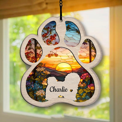 IZI POD Personalized Havanese Suncatcher Dog Memorial Gifts, Custom Havanese Ornament Christmas Tree, Pet Remembrance Gift, Loss of Dog Sympathy Gift, Pets Memorial Ornament, Pet Loss Suncatcher
