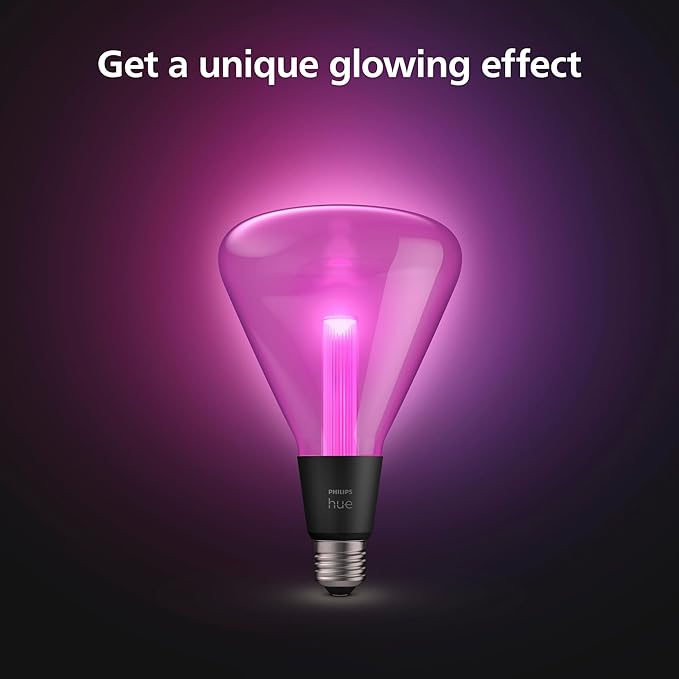Philips Hue Lightguide TR125 Triangle Smart LED Bulb – Handblown Glass - Color Changing Light - Compatible with Amazon Alexa, Apple HomeKit and Google Assistant - Bluetooth and Hue Bridge Compatible