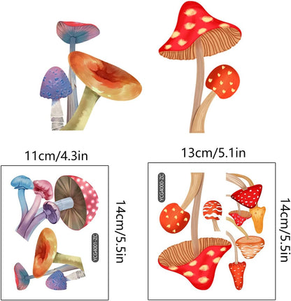 Luminous Window Wall Decals Switch Sticker Decoration Stickers for Home Office School Mushroom