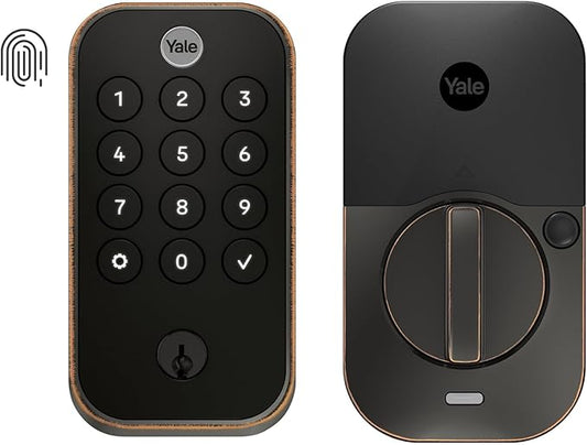 Yale Assure Lock 2 Touch Deadbolt, Oil Rubbed Bronze Entry Door Lock with Touch Digital Keypad Keypad and Fingerprint Scanner with Back-Up Key, (No Wi-Fi), YRD410-F-BLE-0BP