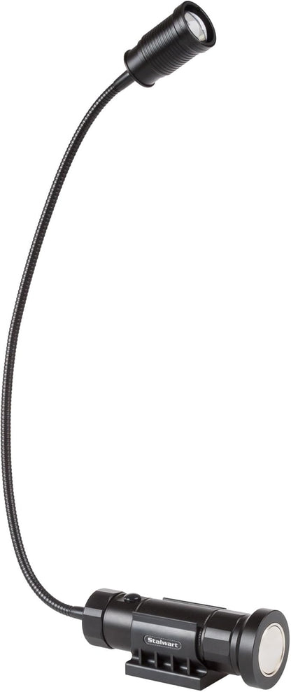 Stalwart CREE LED Work Light - 550 Lumen Magnetic Light Lamp with Flexible Gooseneck - Portable LED Lamp for Sewing, Crafting, or Workbench (Black)