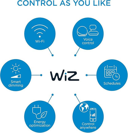 WiZ Connected 2-Pack Color 60W A19 Smart WiFi Light Bulb, 16 Million Colors, Compatible with Alexa and Google Home Assistant, No Hub Required