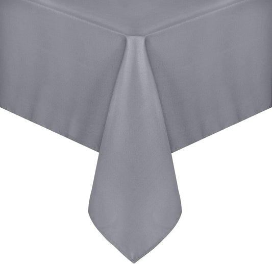 sancua Rectangle Tablecloth - 60 x 120 Inch - Stain and Wrinkle Resistant Washable Polyester Table Cloth, Decorative Fabric Table Cover for Dining Tables, Buffet Parties and Camping, Light Grey
