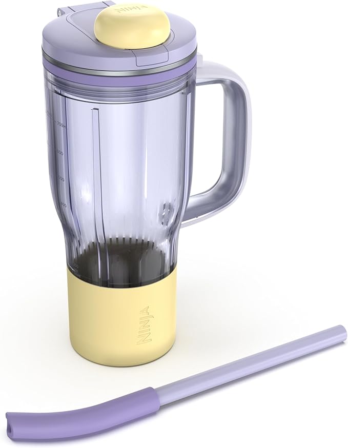 Ninja BlendBOSS | Personal Smoothie Tumbler | 26oz Travel Tumbler w/Leakproof Lid, Detachable Straw & Integrated Chug Spout | Dishwasher Safe & BPA Free | Lavender Lemonade | XSKDB326SLPR| 2025