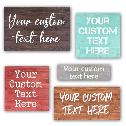 Custom Wood Signs Personalized | Farmhouse Decor | Personalized Signs | Personalized Rustic Wood Signs | Father's Day Gift | Custom Sign | Ready to Hang! (12x12 Inches)