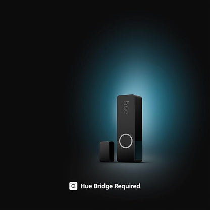 Philips Hue Secure Smart Contact Sensor, Black - 1 Pack, Door Sensor Made for Indoor Doors and Windows, Door Alarm Requires Hue Bridge, Works with The Hue App