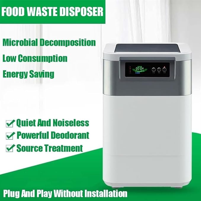 Smart Waste Kitchen Composter, Electric Kitchen Composter, 3L Home and Kitchen Composting Bin, Countertop Automatic Food Waste Cycler, Turn Garbage to Compost with Single Button ( Color : Red )