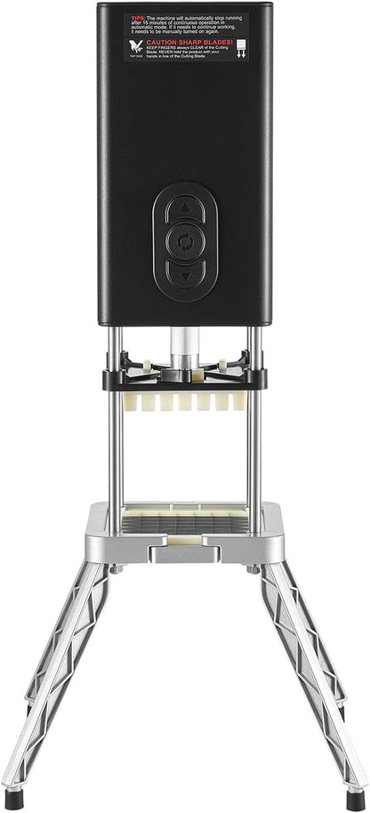 VEVOR Commercial French Fry Cutter, 1/2-Inch 3/8-Inch Blade Stainless Steel Vegetable Fruit Chopper with 2 Replacement Blades, Electric Potato Slicer Dicer for Restaurants & Home Kitchen