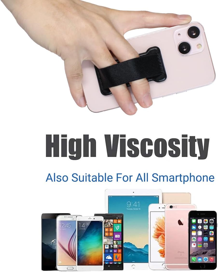 Finger Strap Phone Holder,Cell Phone Finger Grip Strap Holder for Hand, Ultra Thin Anti-Slip Universal Cell Phone Grips Band Holder for Back of Phone - 2Pack(Dark Blue)