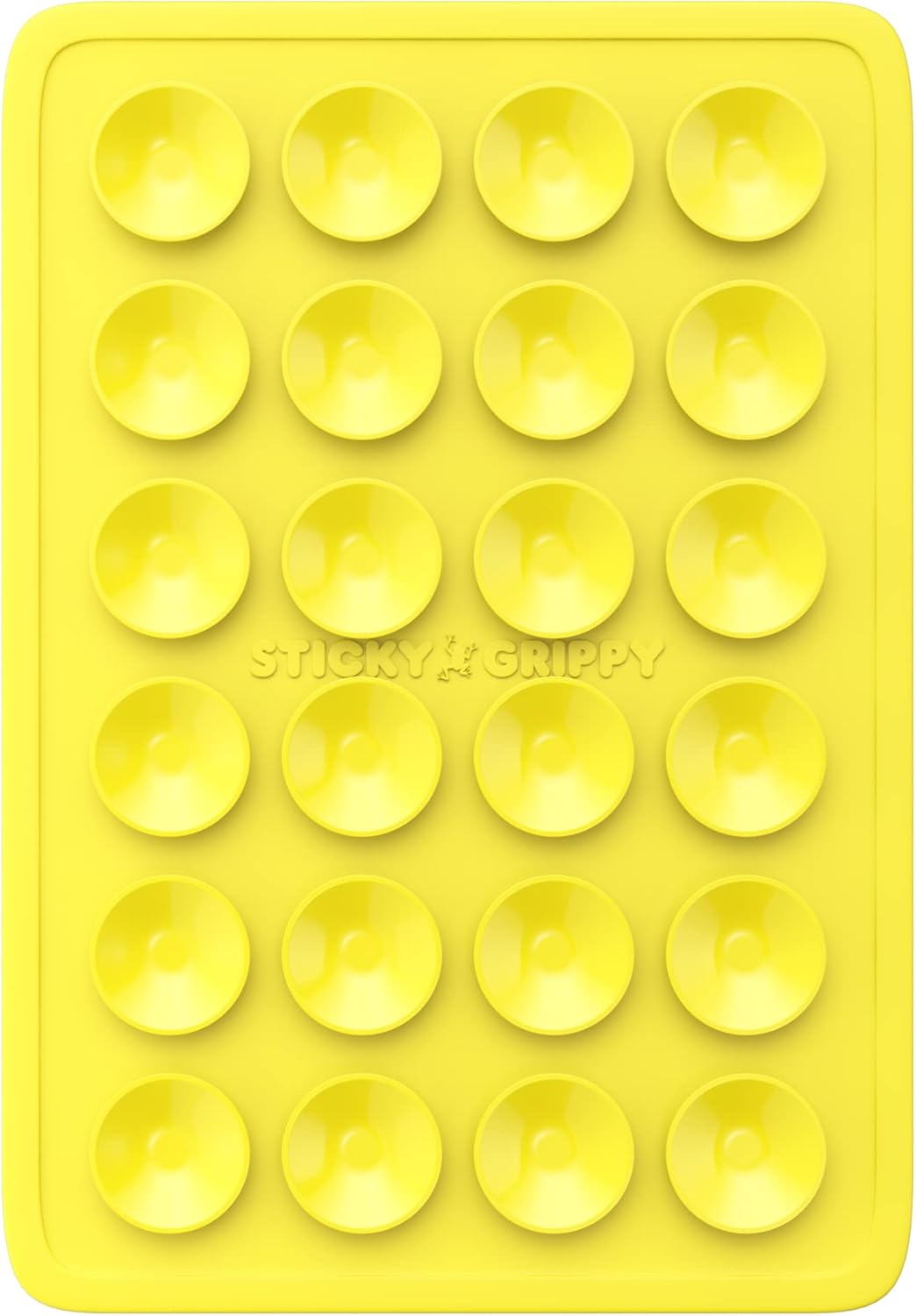 Suction Phone Case Mount, Sillicon Adhesive Phone Accessory for iPhone and Android, Hands-Free Fidget Toy Mirror Shower Phone Holder, Tiktok Videos and Selfies (Yellow)