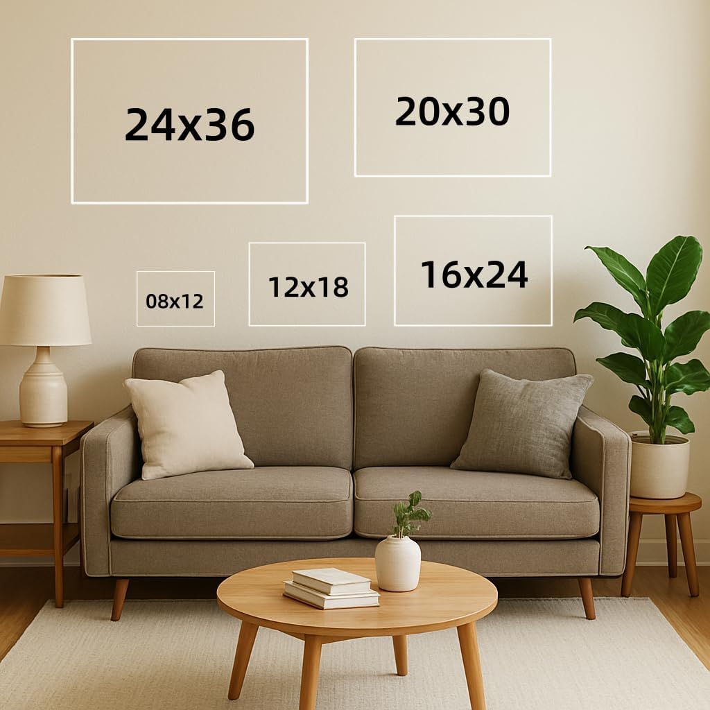 Personalized Custom Poster Prints: 16L x 24W Photo On Canva Transform Your Photos into Stunning Unframed Wall Art Digitally Printed (16L x 24W, Unframed)