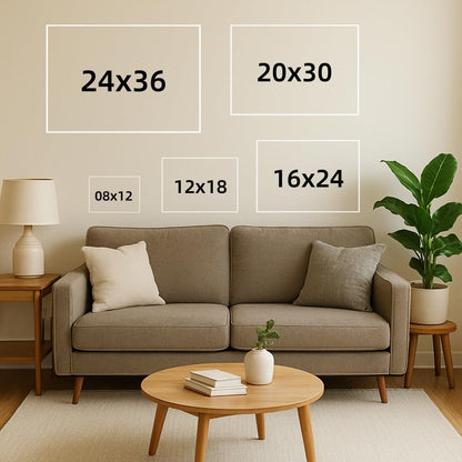 Personalized Custom Poster Prints: 12L x 18W Photo On Canva Transform Your Photos into Stunning Unframed Wall Art Digitally Printed (12L x 18W, Unframed)
