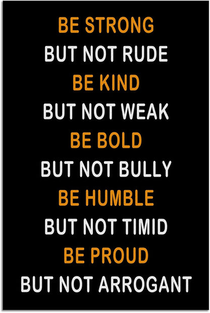 Inspirational Wall Art Office Decor Motivational Posters Prints on Canvas Inspiring Entrepreneur Positive Quotes Pictures Prints Artwork Modern Home Living Room Shcool Decor Framed [12''Wx 18''H]
