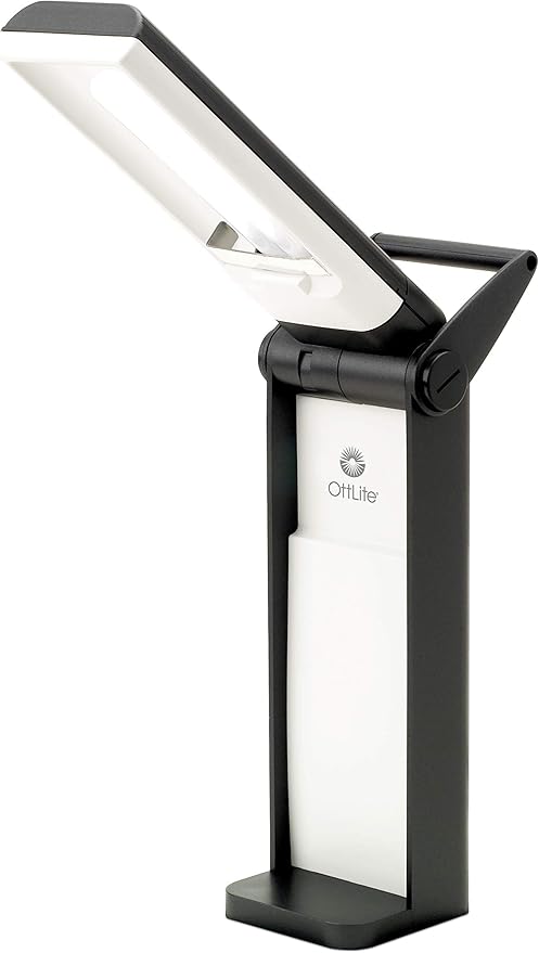 OttLite L139AB 13 Watt Desk Lamp with Swivel Base, Black