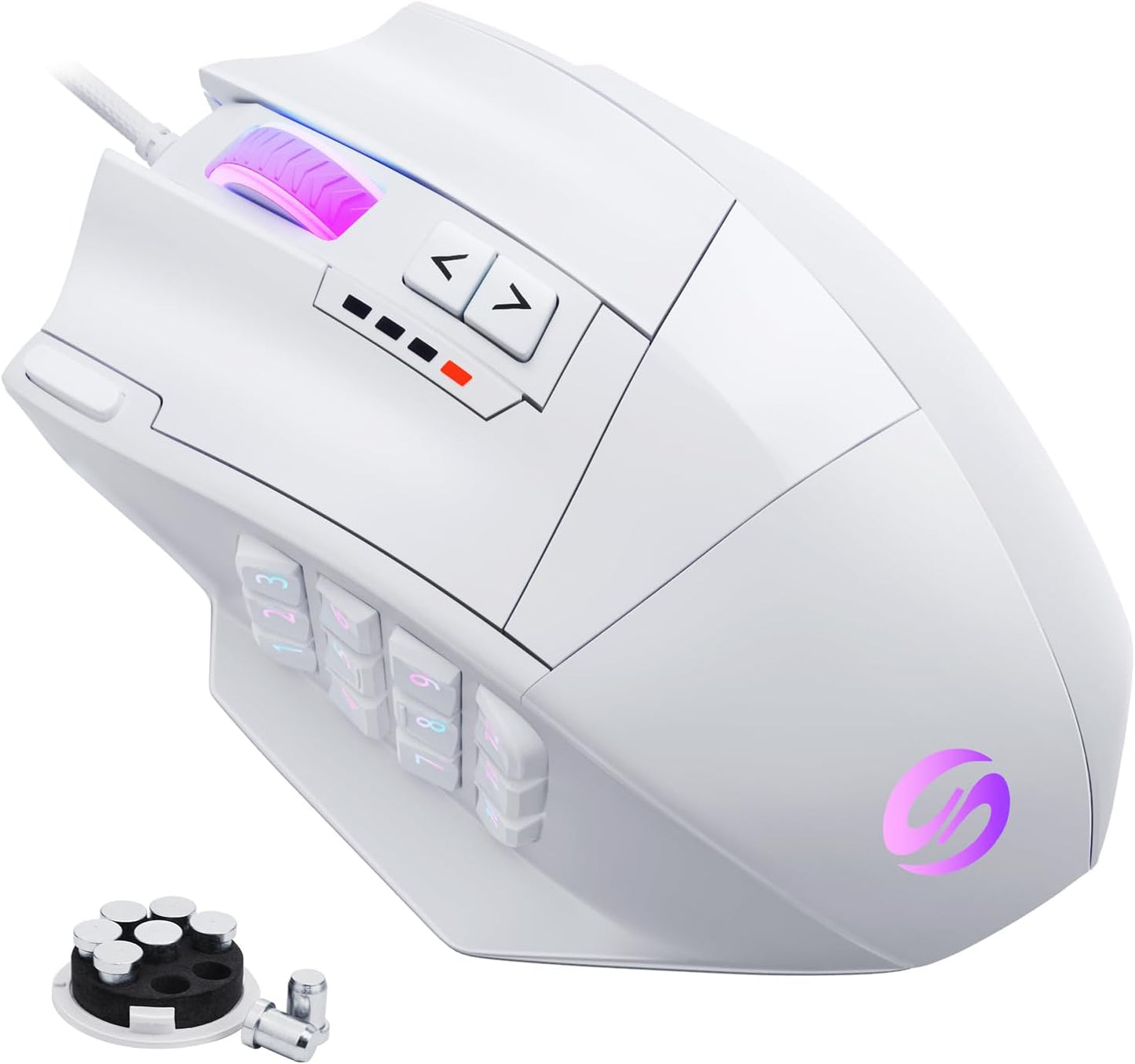 UtechSmart Venus Gaming Mouse RGB Wired, 16400 DPI High Precision Laser Programmable LED MMO Computer Gaming Mice with 12 Side Buttons
