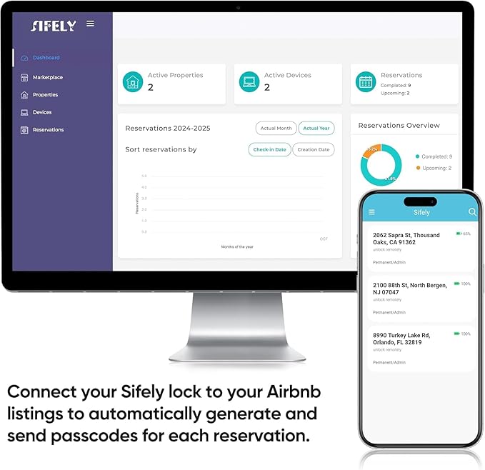 Fingerprint Smart Door Lock with Handle & Keypad – Bluetooth Keyless Entry for Front Door, Home, Kids, Guests, Airbnb & Rental, App + Code Access, Compatible with Alexa & Google, Easy DIY Install