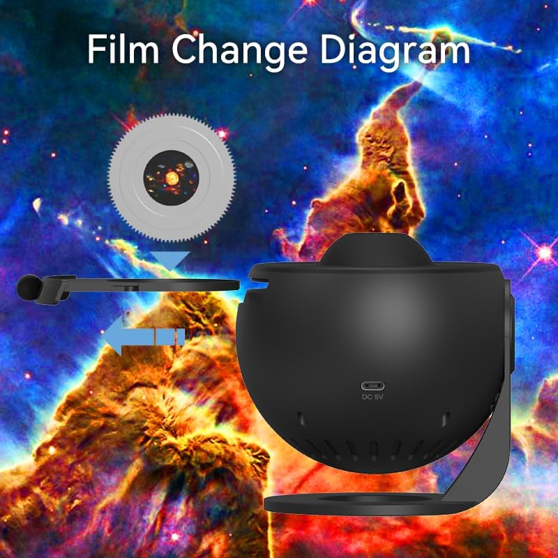 Planetarium Star Projector,Rusoso Galaxy Projector,13 in 1 Film Discs Projector Galaxy Night Light Starry Sky Lamp,360 ° Rotation, Low Noise,for Kids,Bedroom,Party,Game Rooms