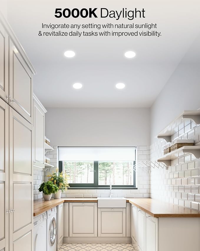 Sunco 96 Pack 6 Inch LED Recessed Light, Retrofit Downlight Can Lights for Ceiling, Baffle Trim, 1050 LM, 13W (75W Equivalent), 5000K Daylight, Dimmable, Damp Rated UL.