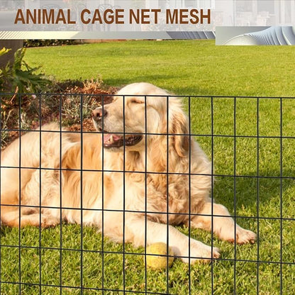 Tongmo 3 ft x 50 ft Black PVC Coated Welded Wire Fence, 16GA Garden Chicken Wire Fence Roll, Mesh Size 2" x 4" Hardware Cloth, Ideal for Yard Protection and Poultry Netting