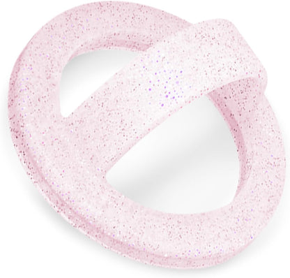 Magnetic Silicone Ring Grip Phone Holder, Loop Grip Phone Holder,Magnetic Phone Loop,Magsafe Phone Grip,Compatible with Magsafe for iPhone 16/15/14/13/12 Series (Pink Sparkle)