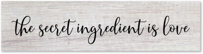 Generic Funny Wood Sign The Secret Ingredient is Love Rustic Wooden Hanging Sign Home Farmhouse Kitchen Wall Decoration 16 x 4 Inch