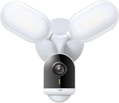 Tapo 2K+ Outdoor Wired Floodlight Security Camera - 2800 Lm Dimmable, Motion Activated, Person & Vehicle Detection, 24/7 Recording, Subscription-Free Local Storage or Optional Cloud, C720