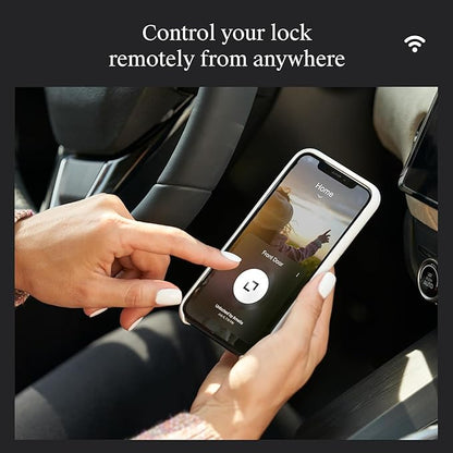 Level Lock+ WiFi Deadbolt Smart Lock - World's Smallest Smart Lock Plus Apple Home Key - Lock/Unlock Anywhere - Level App for iOS & Android - Works with Apple, Alexa, Google (Satin Nickel)