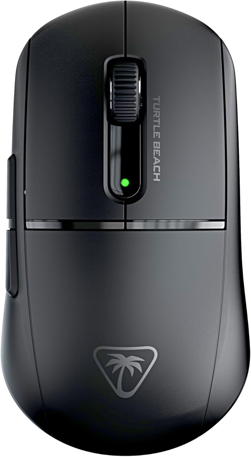 Turtle Beach Burst II Air – 2.4GHz Wireless Gaming Mouse: 47g Ultra Lightweight, Optical Switches, Symmetrical, 26K DPI Optical Sensor, Bluetooth, 120-hour Battery, USB-C Cable – Black