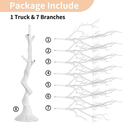 NUPTIO Artificial Christmas Tree Branch: 3.44 feet Tall White Manzanita Tree Halloween Centerpiece Wedding Centerpieces for Tables - Decorative Ornament Display Tree Branches for Weddings (1 Pc)