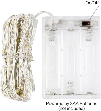 ANJAYLIA Fairy Lights, 4 Pack String Lights 10ft 30 LED Twinkle Lights for Wedding, Bedroom, Party, Christmas, White