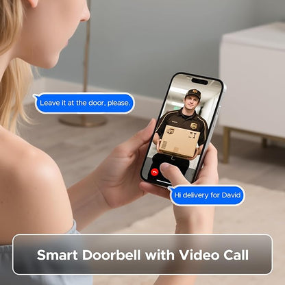 Smart Lock with Camera & Doorbell, 3-in-1 Smart Deadbolt for Front Door, Fingerprint Keyless Entry Door Lock with Live View, Video Smart Lock Built-in Wi-Fi, Auto Lock, Siri Unlock, IP66 Waterproof