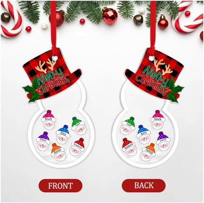Personalized Christmas Ornaments - Custom Picture & Text Ornaments for Christmas 2024, Baby's 1st Christmas Ornament with Picture for Xmas Tree Custom Gifts for Family, Mom, Dad, Friend (Snowman)