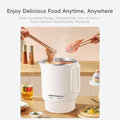 Premium Travel-Friendly Foldable Electric Kettle - 21oz Hot Water Boiler with for Coffee, Tea & Instant Drinks, Portable & Space-Saving Design for Camping, RV Trips & Hotel Stays, US Plug