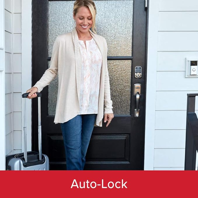 Kwikset 99420-002 Aura Bluetooth Programmable Keypad Door Lock Deadbolt Featuring SmartKey Security, Venetian Bronze