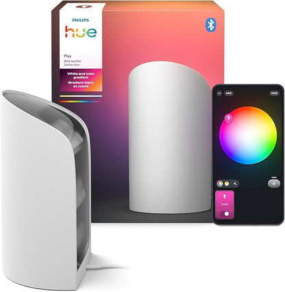 Philips Hue Play Smart Wall Washer (White), White & Color Light with ColorCast Technology, Bluetooth Compatible, Voice Control with Alexa, Apple Home & Google Assistant