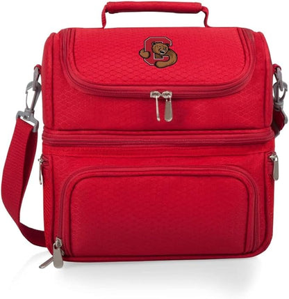 PICNIC TIME NCAA Nebraska Cornhuskers Pranzo Lunch Bag - Insulated Lunch Box with Picnic Set - Lunch Cooler Bag