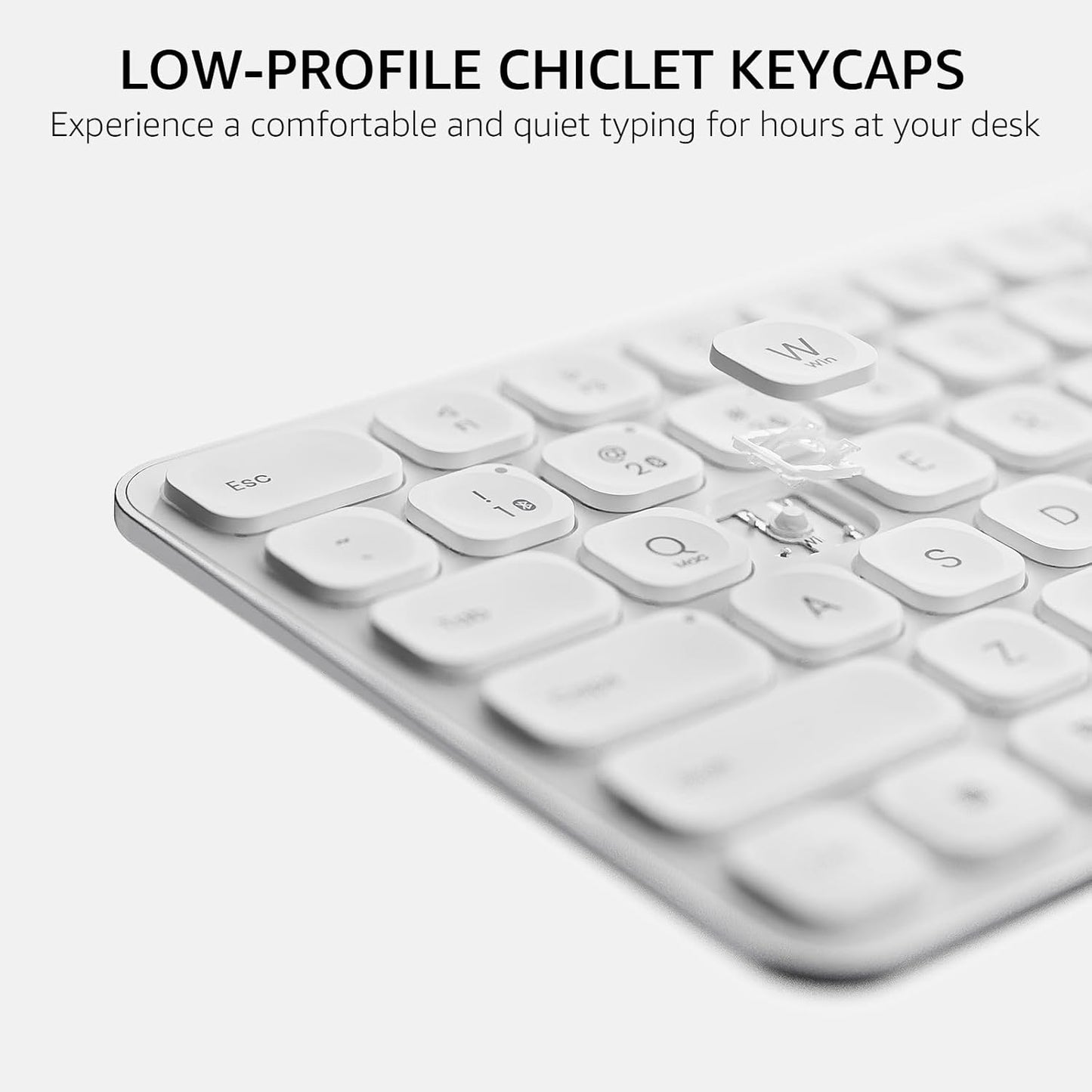 Rapoo 9360M Wireless Keyboard and Mouse Combo, Blade-Series E9310M 99-Key Ultra-Thin Keyboard and M300G Silent Mouse, Support 4 Devices, Quiet, Compact, Battery Powered, for Windows/Mac/Linux/Chrome