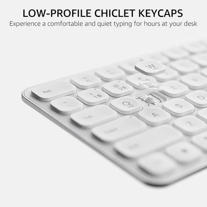 Rapoo 9360M Wireless Keyboard and Mouse Combo, Blade-Series E9310M 99-Key Ultra-Thin Keyboard and M300G Silent Mouse, Support 4 Devices, Quiet, Compact, Battery Powered, for Windows/Mac/Linux/Chrome