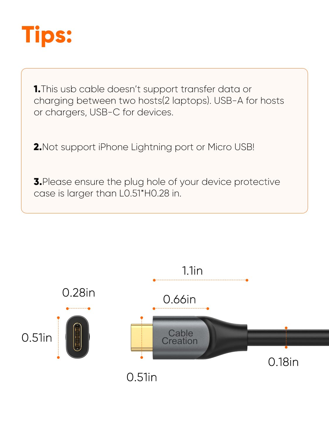 CableCreation 2-Pack 1.6FT USB A to C Data Transfer & Charging Cables, 10Gbps, Compatible with USB C External SSD, MacBook, iPhone 16/15 Pro Max