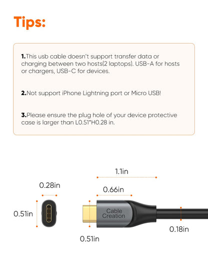 CableCreation USB C to USB A Cable 1FT 2Pack, USB-C to USB 3.1 USB 3.2 Gen2 10Gbps USB-A to C Data Cable, Android Auto Cable 3A for Type C External SSD MacBook Pro iPad S21, iPhone 15/16 Pro Max