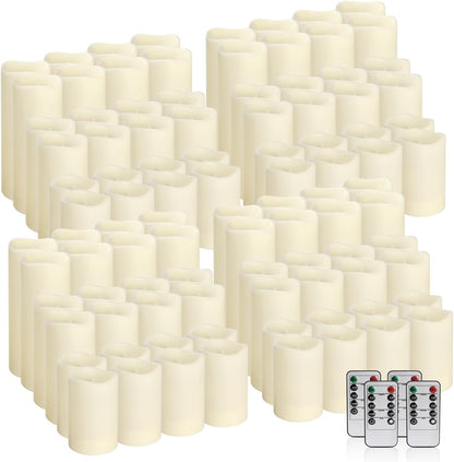 96-Pack LED Flameless Candles with Remote Control - Perfect for Home, Parties, and Special Occasions - Create a Magical Ambiance Effortlessly(Three Sizes)