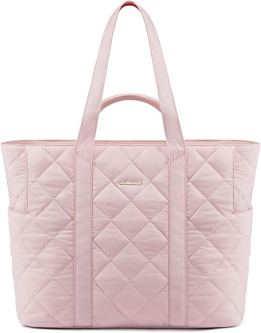 LOVEVOOK Tote Bag for Women,Light Puffer Tote Bag with Multi-pockets,Stylish Carry on Laptop Bags for Daily,Travel,Work,Gym | with Multi-pockets, Stylish, Carry on, for Daily, Travel, Work