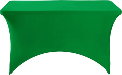 Spandex Table Cover for 4FT or 6ft or 8ft Table Universal Fitted Stretch Tablecloth for Party, Banquet, Wedding and Events-Emerald