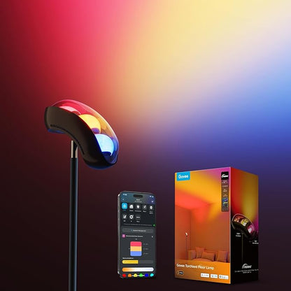 Govee RGBIC Smart Table Lamp 2 Bundle Torchiere Floor Lamp with Matter