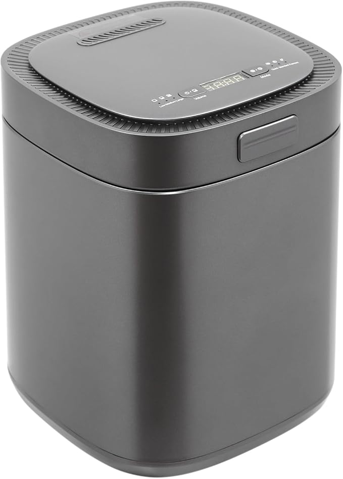 Electric Composter for Kitchen,Smart Compost Bin Indoor/Outdoor,2.5L Large Capacity Odorless Composter Kitchen Countertop,Auto-Cleaning Home Compost Machine (Black)