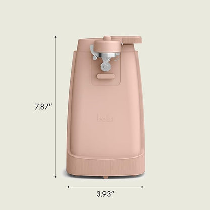 bella Electric Can Opener and Knife Sharpener, Removable Cutting Lever, Cord Storage, Stainless Steel Blade, Blossom