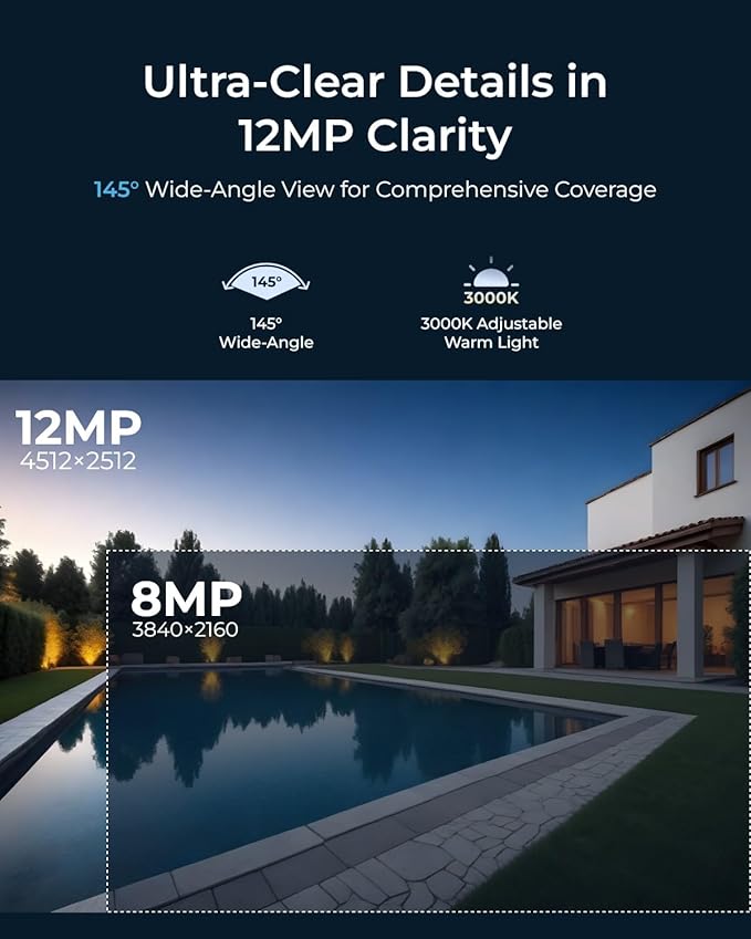 Reolink 12MP 8CH PoE Security Camera System with IK10 Vandalproof, 4pcs Dome PoE Cams Outdoor, Spotlights Color Night Vision, Built-in 2TB HDD, Smart AI Detection, Two-Way Talk, RLK8-1200V4