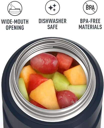 THERMOS Stainless King Vacuum-Insulated Food Jar, 24 Ounce, Midnight Blue (Pack of 4)
